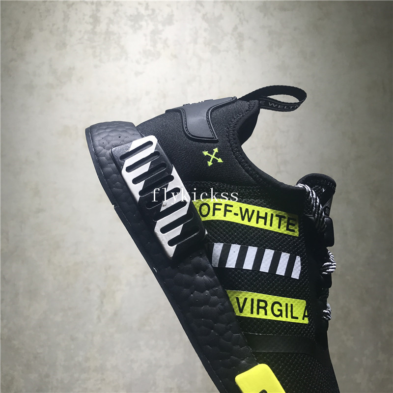 Off White x Adidas NMD R1 Boost Black